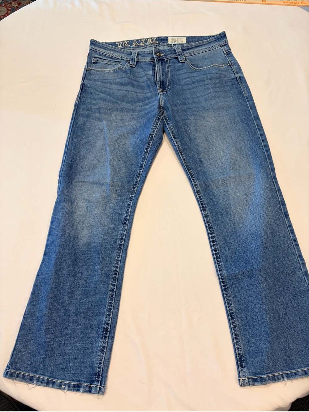 AXEL Men's Stretch Denim Jeans W34 x L32 Blue
